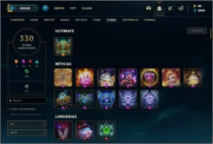 Conta Unranked com 201 Skins e 155 Champs + 5 Ultimates - League of Legends LOL