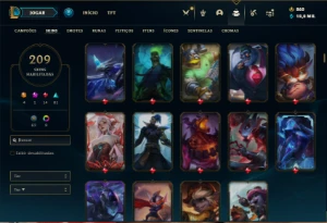 Conta Unranked com TODOS os champs e 209 Skins - League of Legends LOL