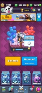 Royalezinho 20 cartas full, maioria pronta pra upar. Baús. - Clash Royale