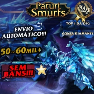 Smurf DIAMANTE II - Padrão PaturiSmurfs - League of Legends LOL