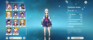 Conta genshin impact ayaka