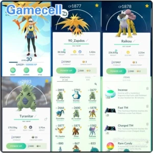 Conta Pokémon GO Nível 30 Time Mystic - Lendários