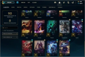 Conta LOL - Grão Mestre 400+pdl, 25+ pdl p/ win, w/r alta - League of Legends