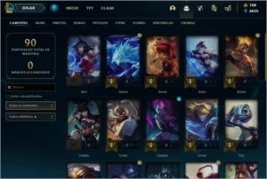 Conta LOL - Grão Mestre 400+pdl, 25+ pdl p/ win, w/r alta - League of Legends
