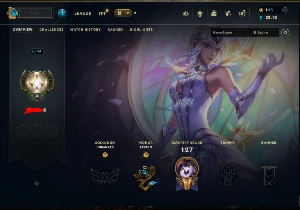 Conta lol lux elementalista com borda e elise vitoriosa