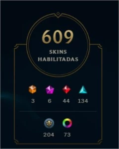 CONTA DIAMANTE COLECIONADOR LEAGUE OF LEGENDS LOL