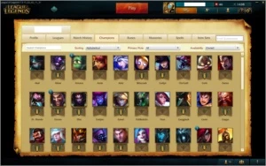 Conta Diamante V - 70 champions 16 skins - League of Legends LOL