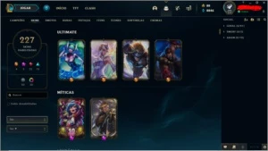CONTA MUITO TOP - FULL CHAMP, , 227 SKINS. VEM CONFERI - League of Legends LOL