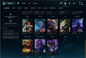 Conta bronze 2 com 28 Champs e 1 Skins + 10 Fragmentos - League of Legends LOL