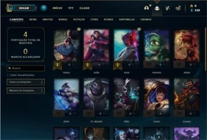 Conta bronze 2 com 28 Champs e 1 Skins + 10 Fragmentos - League of Legends LOL
