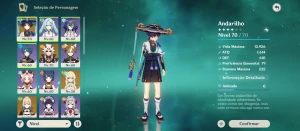 Ar 45 caramujo itto e Jean + 3 armas - Genshin Impact