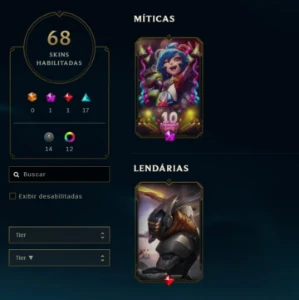 Conta League Of Legends Full Acesso, 125 Campeões, 68 Skins LOL