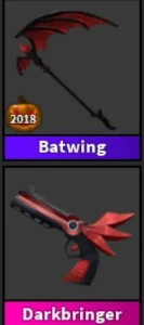 bat wing + darkbringer+ fire pet de brinde (mm2) - Roblox