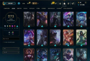 Ouro 4 com TODOS os Champs e 273 Skins ( TOP / JG ) - League of Legends LOL