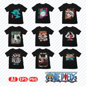 Pack Artes One Piece Sublimação, Serigrafia, Dtg, Dtf - Serviços Digitais