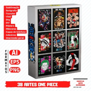 Pack Artes One Piece Sublimação, Serigrafia, Dtg, Dtf - Serviços Digitais