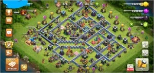 CENTRO DE VILA NÍVEL 13 QUASE COM 13 PASE - Clash of Clans