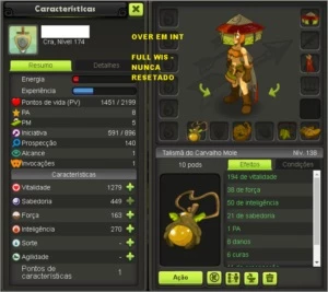 DOFUS TOUCH - BRUTAS - CRA LVL 174 - FULL WIS - com SET S.O