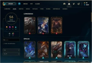 CONTA LOL OURO lV MAIN SUPORTE