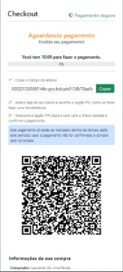 Teste do Script para receber pix mercado pago - Serviços Digitais