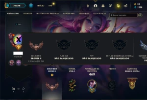 Conta bronze 2 com 150 Champs e 170 Skins (2 Ultimates) - League of Legends LOL