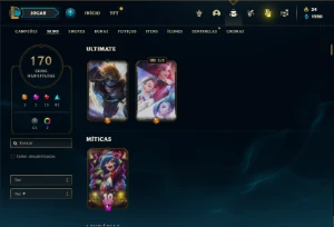 Conta bronze 2 com 150 Champs e 170 Skins (2 Ultimates) - League of Legends LOL