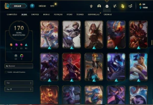 Conta bronze 2 com 150 Champs e 170 Skins (2 Ultimates) - League of Legends LOL