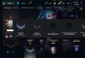 Prata 2 com 100 Champs e 113 Skins + 3 Espolios - League of Legends LOL