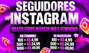 SEGUIDORES INSTAGRAM BRASILEIRO(AS) FEMININO OU MASCULINO