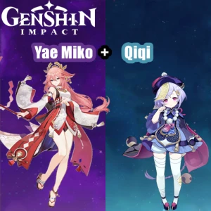 Conta Genshin Impact AR 7 com Yae Miko e Qiqi ⭐