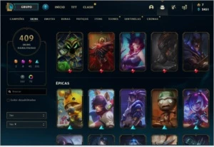 Conta lol, skins raras, mais de 400 skins - League of Legends