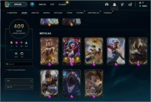 Conta lol, skins raras, mais de 400 skins - League of Legends
