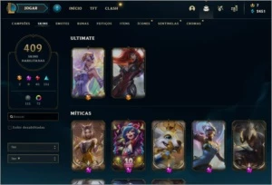 Conta lol, skins raras, mais de 400 skins - League of Legends