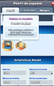 CONTA RARA CLASH ROYALE