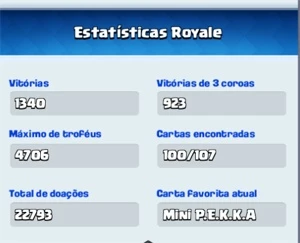 CONTA RARA CLASH ROYALE