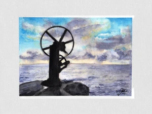 Aquarela Original Solar do Unhão A4 - Sem Moldura