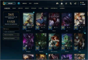 Conta Unranked com 125 Champs e 92 Skins - League of Legends LOL