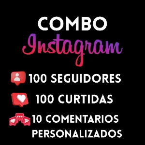 Combo Instagram 100 Seguidores 100 Curtidas+10 Comentarios - Social Media