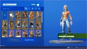 Conta de fortnite com passe atual e skin de natal rara
