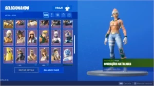 Conta de fortnite com passe atual e skin de natal rara