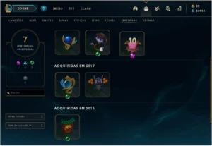 CONTA 2014>SkinUltimate>UNRANKED>Emotes,Skins,Sentilelas,etc - League of Legends LOL