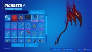 Fortnite conta 30 Skins, 10.500 Vbucks.