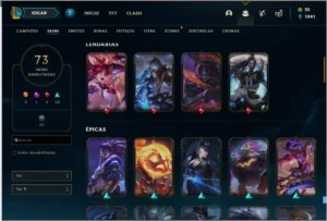 Conta lol quase full champ varias skins - League of Legends