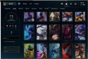 Conta lol quase full champ varias skins - League of Legends