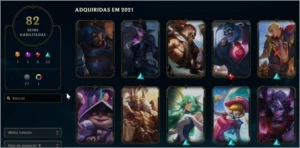 conta lol ouro IV 82 skins - League of Legends