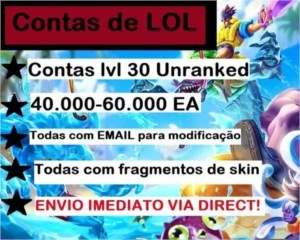 Conta de lol LvL 30 Unranked - League of Legends