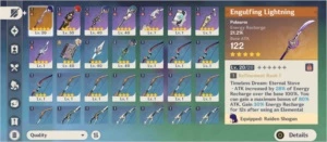 Genshin Impact AR 25 Diluc - Raiden Shogun - Luz do Cortador