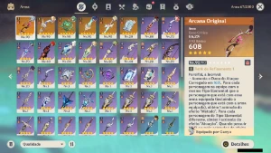 Genshin Impact - Ar54 , 7 Personagens T5 E 6 Armas T5 +2 Bis