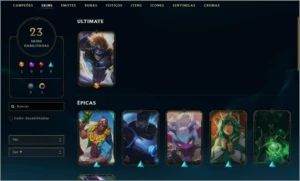 CONTA DIAMANTE 3 COM SKIN ULTIMATE DO EZ - League of Legends LOL