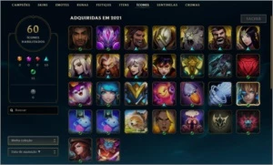 CONTA DIAMANTE 3 COM SKIN ULTIMATE DO EZ - League of Legends LOL